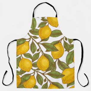 Lemon botanisch naadloos patroon schort