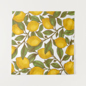 Lemon botanisch naadloos patroon wandkleed (Voorkant (horizontaal))