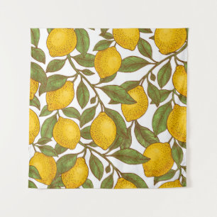 Lemon botanisch naadloos patroon wandkleed
