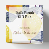 Lemon Botanische Bath Bomb Packaging Cadebox Bedankdoosjes (Bovenkant)