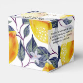 Lemon Botanische Bath Bomb Packaging Cadebox Bedankdoosjes (Achterkant)
