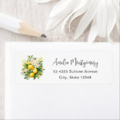 Lemon Bouquet with White Blossoms - Address Etiket (Insitu)