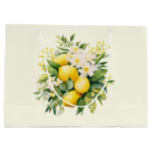 Lemon Bouquet with White Blossoms Groot Cadeauzakje (Achterkant)
