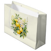 Lemon Bouquet with White Blossoms Groot Cadeauzakje (Voorkant Gekanteld)