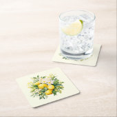 Lemon Bouquet with White Blossoms Kartonnen Onderzetters (Insitu)