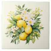 Lemon Bouquet with White Blossoms Tegeltje (Voorkant)