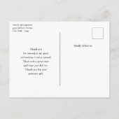 Lemon Bouquet with White Blossoms Thank You Briefkaart (Achterkant)