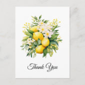Lemon Bouquet with White Blossoms Thank You Briefkaart (Voorkant)