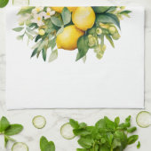 Lemon Bouquet with White Blossoms Theedoek (Gevouwen)