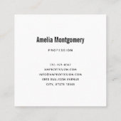 Lemon Bouquet with White Blossoms Vierkante Visitekaartje (Achterkant)