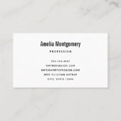 Lemon Bouquet with White Blossoms Visitekaartje (Achterkant)