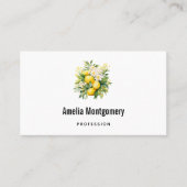 Lemon Bouquet with White Blossoms Visitekaartje (Voorkant)