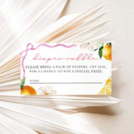 Lemon & Bows Baby Shower Luiers Raffel Invoer Informatiekaartje