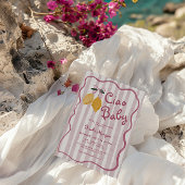 Lemon Bows Girls Baby shower Kaart