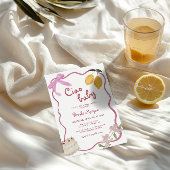 Lemon Bows Girls Baby shower Uitnodiging