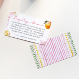 Lemon & Bows Meisjes Display Bad Shower Niet Inpak Informatiekaartje