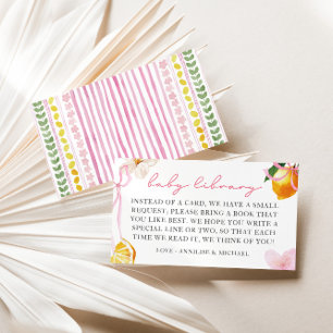 Lemon & Bows Meisjesboeken voor Babybibliotheek Informatiekaartje