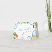 Lemon & Bows Whimsical Boys Baby Shower Bedankkaart (Voorkant)