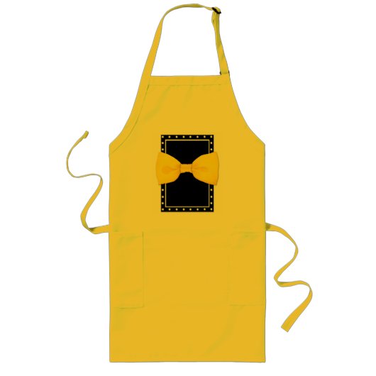 Lemon Bowtie Apron Lang Schort (Voorkant)