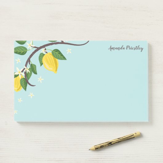 Lemon Branch - Aangepaste naam Post-it® Notes (Op bureau)