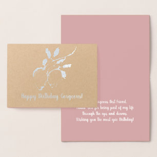 Lemon Branch Botanical Birthday Real Folie Card Folie Kaarten