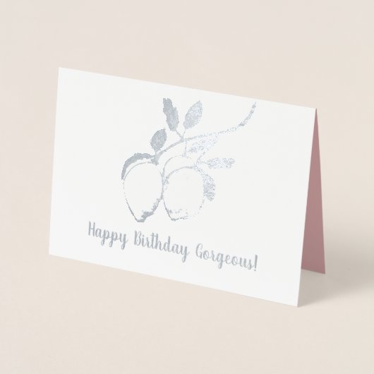Lemon Branch Botanical Birthday Real Folie Card Folie Kaarten (Voorkant)