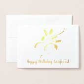 Lemon Branch Botanical Birthday Real Folie Card Kaarten (Voorkant met envelop)