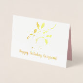 Lemon Branch Botanical Birthday Real Folie Card Kaarten (Voorkant)