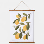 Lemon Branch Botanical Citrus Home Decor Hangend Wandkleed (Voorkant)