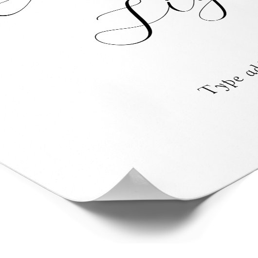 Lemon Branch en Greenery Custom Text Sign Poster (Hoek)