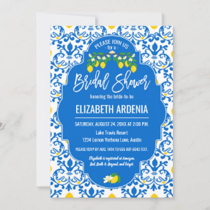 Lemon Branch Geel Blauw Vrijgezellenfeest Kaart