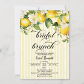 Lemon Branch Mediterraan Zomer Bruids Brunch Kaart (Voorkant)