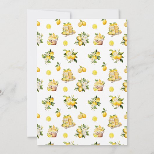 Lemon Branch Mediterraan Zomer Bruids Brunch Kaart (Achterkant)