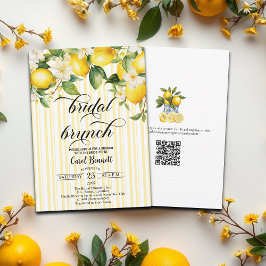 Lemon Branch Mediterraan Zomer Bruids Brunch Kaart