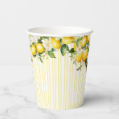 Lemon Branch Mediterraan Zomer Bruids Brunch Papieren Bekers (Achterkant)