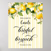 Lemon Branch Mediterraan Zomer Bruids Brunch Poster (Voorkant)