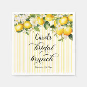 Lemon Branch Mediterraan Zomer Bruids Brunch Servet (Voorkant)