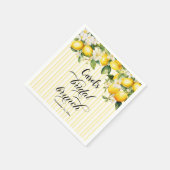 Lemon Branch Mediterraan Zomer Bruids Brunch Servet (Hoek)