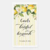 Lemon Branch Mediterraan Zomer Bruids Brunch Servet (Voorkant)