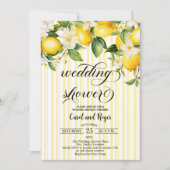 Lemon Branch Mediterraan Zomer Trouwdouche Kaart (Voorkant)