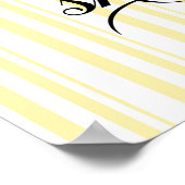 Lemon Branch Mediterraan Zomer Trouwdouche Poster (Hoek)