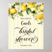 Lemon Branch Mediterraan Zomer Vrijgezellenfeest Poster (Voorkant)