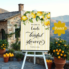 Lemon Branch Mediterraan Zomer Vrijgezellenfeest Poster