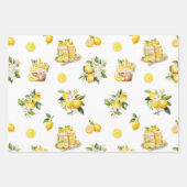 Lemon Branch Mediterrane Zomer Inpakpapier Vel (Voorkant)