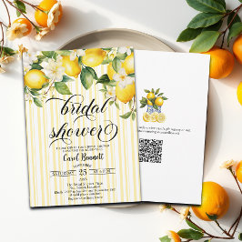 Lemon Branch Mediterranean Summer Bridal Shower Kaart