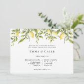 Lemon Branch repetitie diner uitnodiging (Staand voorkant)