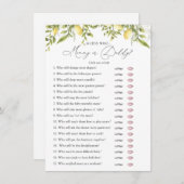 Lemon Branches Baby Raad wie douche spel Kaart (Voorkant / Achterkant)