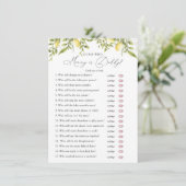 Lemon Branches Baby Raad wie douche spel Kaart (Staand voorkant)