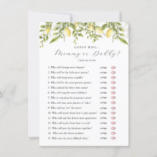 Lemon Branches Baby Raad wie douche spel Kaart