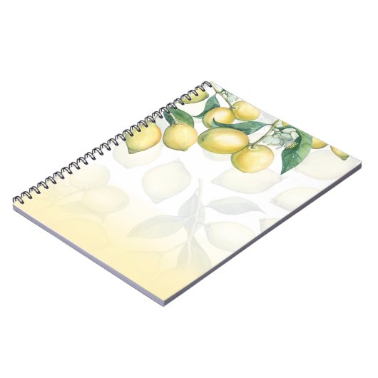 Lemon Branches White & Yellow Country Robuuste afb Notitieboek (Linkerzijde)